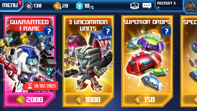 Illustration for article titled The Latest Transformers Game Had Me Until I Spent $20 On Nothing